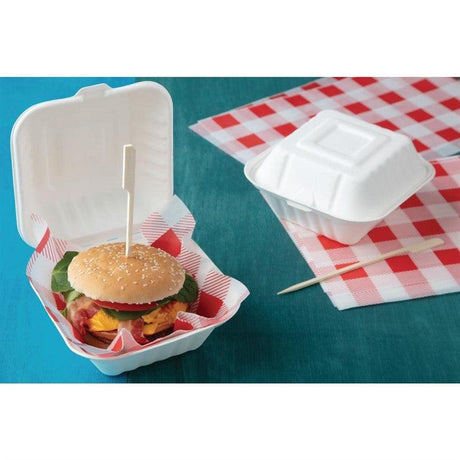 Boîtes à hamburger compostables Fiesta Compostable 14,9 cm (x500) - FRANCE CHR