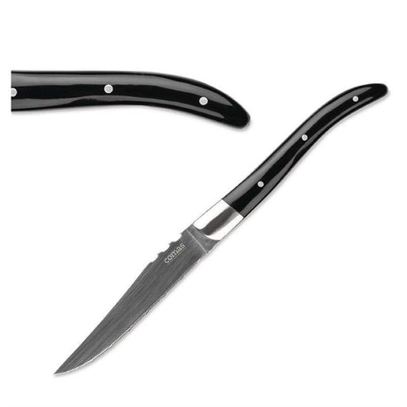 Couteaux à steak ACR noir Comas 22,5 cm (x6) - FRANCE CHR