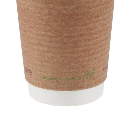 Gobelets boissons chaudes double paroi compostables Vegware 230ml (lot de 500) - FRANCE CHR